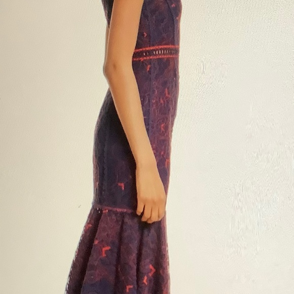 Jonathan Simkai Formal Lace Ruffled Hem Dress - Picture 5 of 5